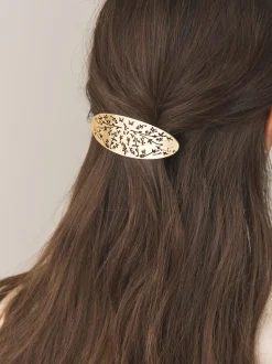 Goudkleurig - Floral Detail Hair Barrette
