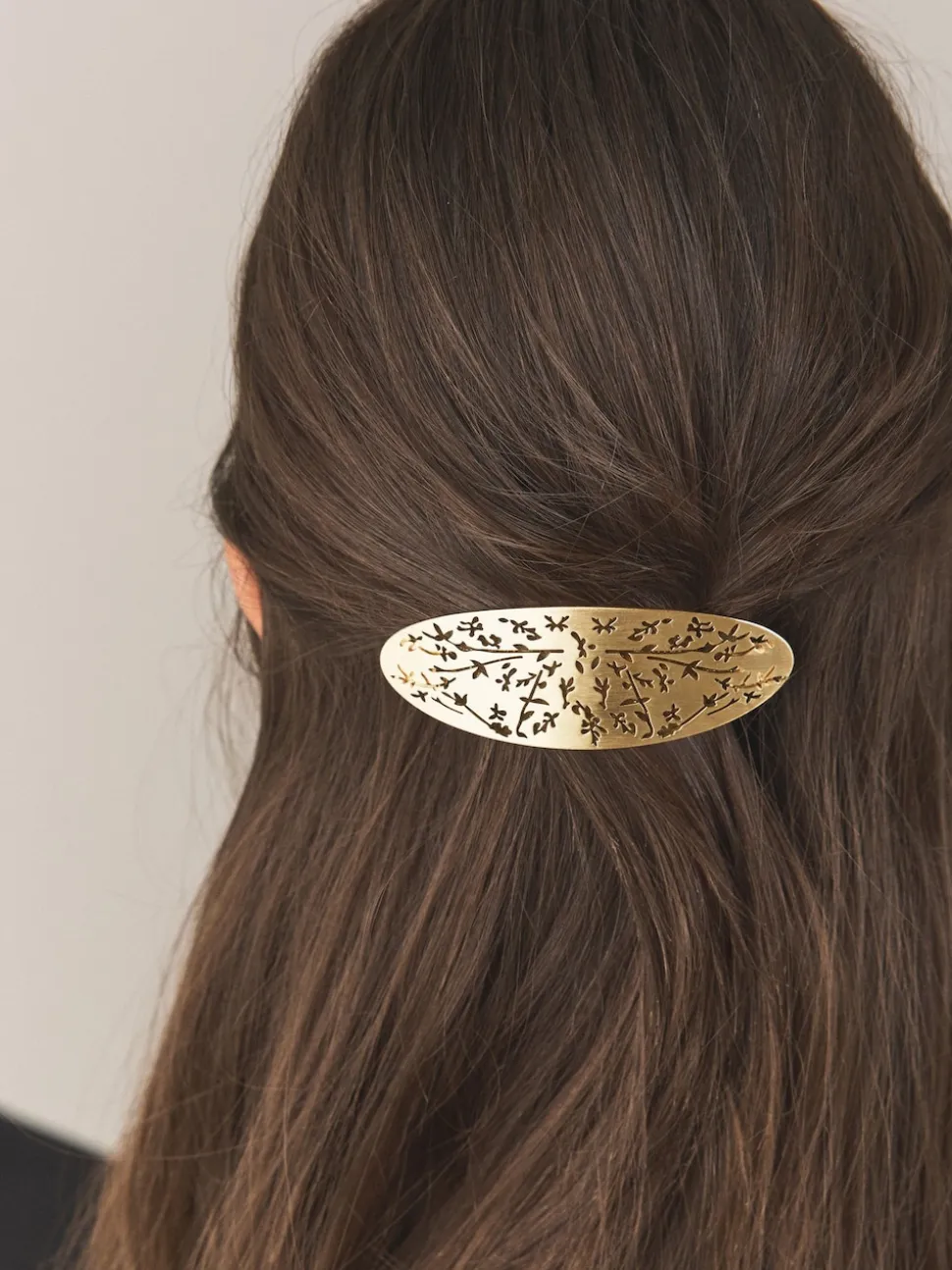Goudkleurig - Floral Detail Hair Barrette