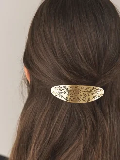 Goudkleurig - Floral Detail Hair Barrette