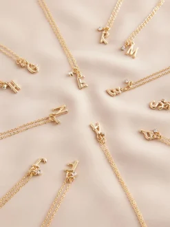 Goudkleurig - Halsketting met hoofdletter