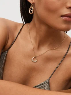 Goudkleurig - Ketting met druppelvormige open druppel