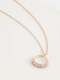 Goudkleurig - Ketting met druppelvormige open druppel