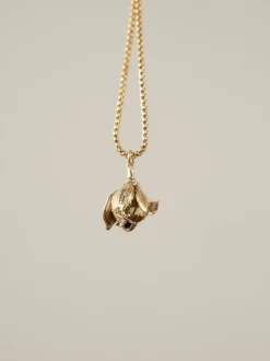 Goudkleurig - Long Flower Necklace