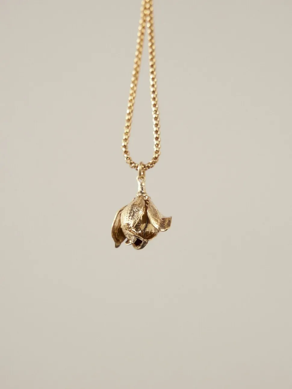 Goudkleurig - Long Flower Necklace