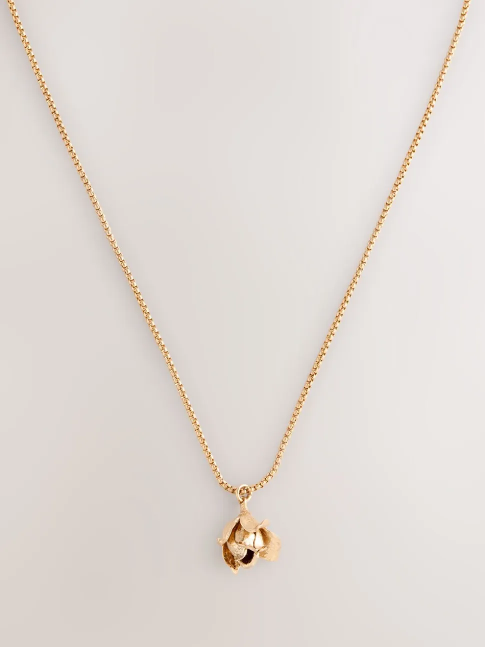 Goudkleurig - Long Flower Necklace