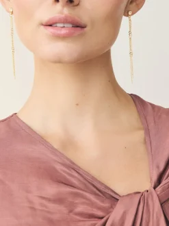 Goudkleurig - Oorbellen met glitterdetail