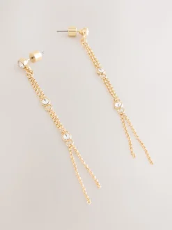 Goudkleurig - Oorbellen met glitterdetail
