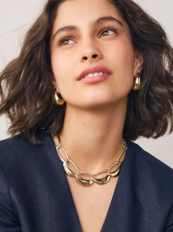 Goudkleurig - Open Link Collar Necklace