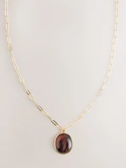 Goudkleurig - Resin Paperclip Chain Necklace