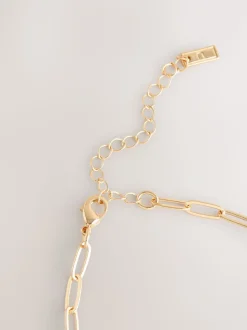 Goudkleurig - Resin Paperclip Chain Necklace