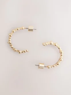 Goudkleurig - Ridged Hoop Earrings