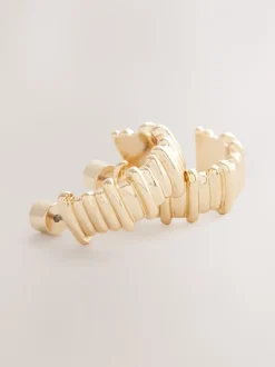Goudkleurig - Ridged Hoop Earrings