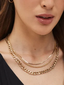 Goudkleurig - Schakelketting met drie lagen