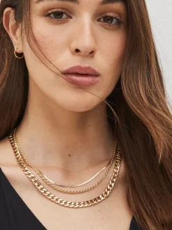 Goudkleurig - Schakelketting met drie lagen