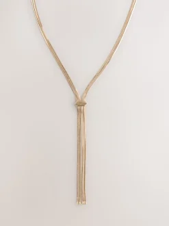 Goudkleurig - Slinky Chain Y Profile Necklace