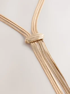 Goudkleurig - Slinky Chain Y Profile Necklace