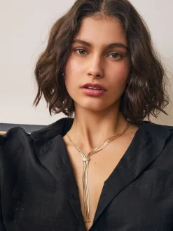 Goudkleurig - Slinky Chain Y Profile Necklace