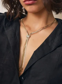 Goudkleurig - Slinky Chain Y Profile Necklace