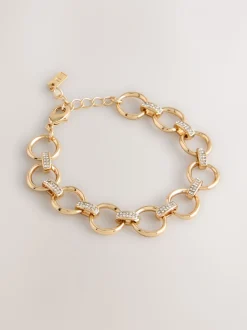 Goudkleurig - Sparkle Detail Chain Bracelet