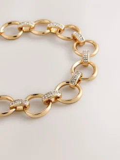 Goudkleurig - Sparkle Detail Chain Bracelet