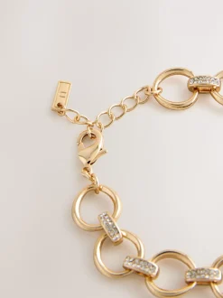 Goudkleurig - Sparkle Detail Chain Bracelet