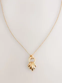 Goudkleurig - Stacked Hoop Pendant Necklace