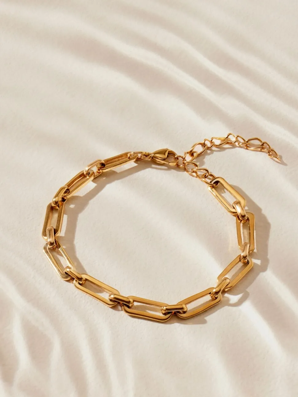 Goudkleurig - Stainless Steel Paperclip Chain Bracelet