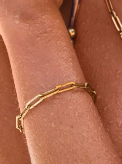 Goudkleurig - Stainless Steel Paperclip Chain Bracelet