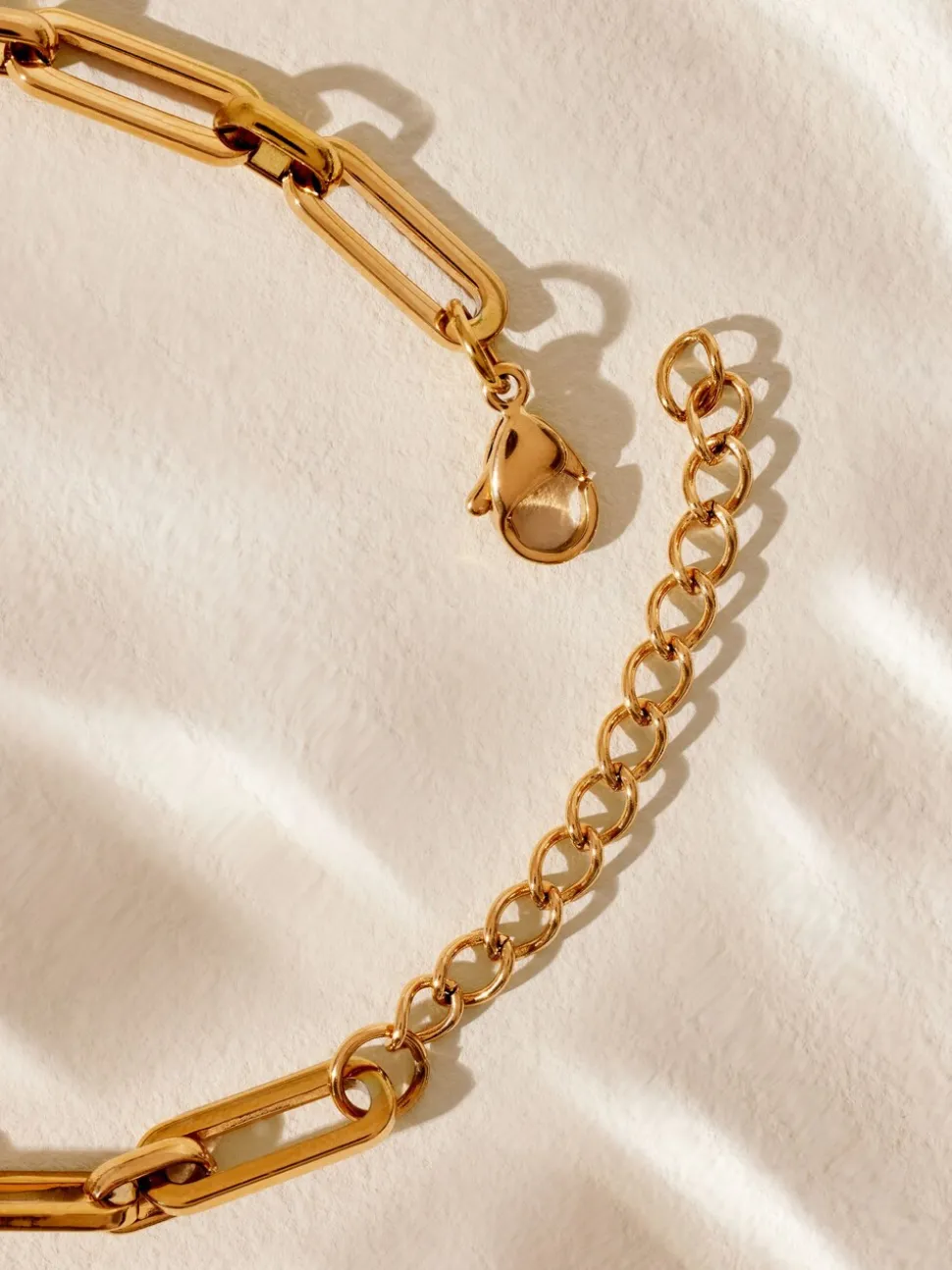 Goudkleurig - Stainless Steel Paperclip Chain Bracelet