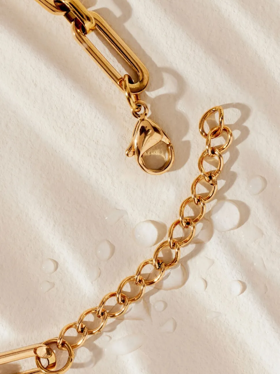 Goudkleurig - Stainless Steel Paperclip Chain Bracelet
