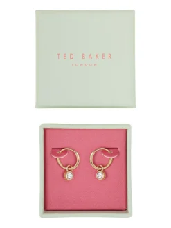 Goudkleurig - Ted Baker SINALAA: oorringetjes met kristallen