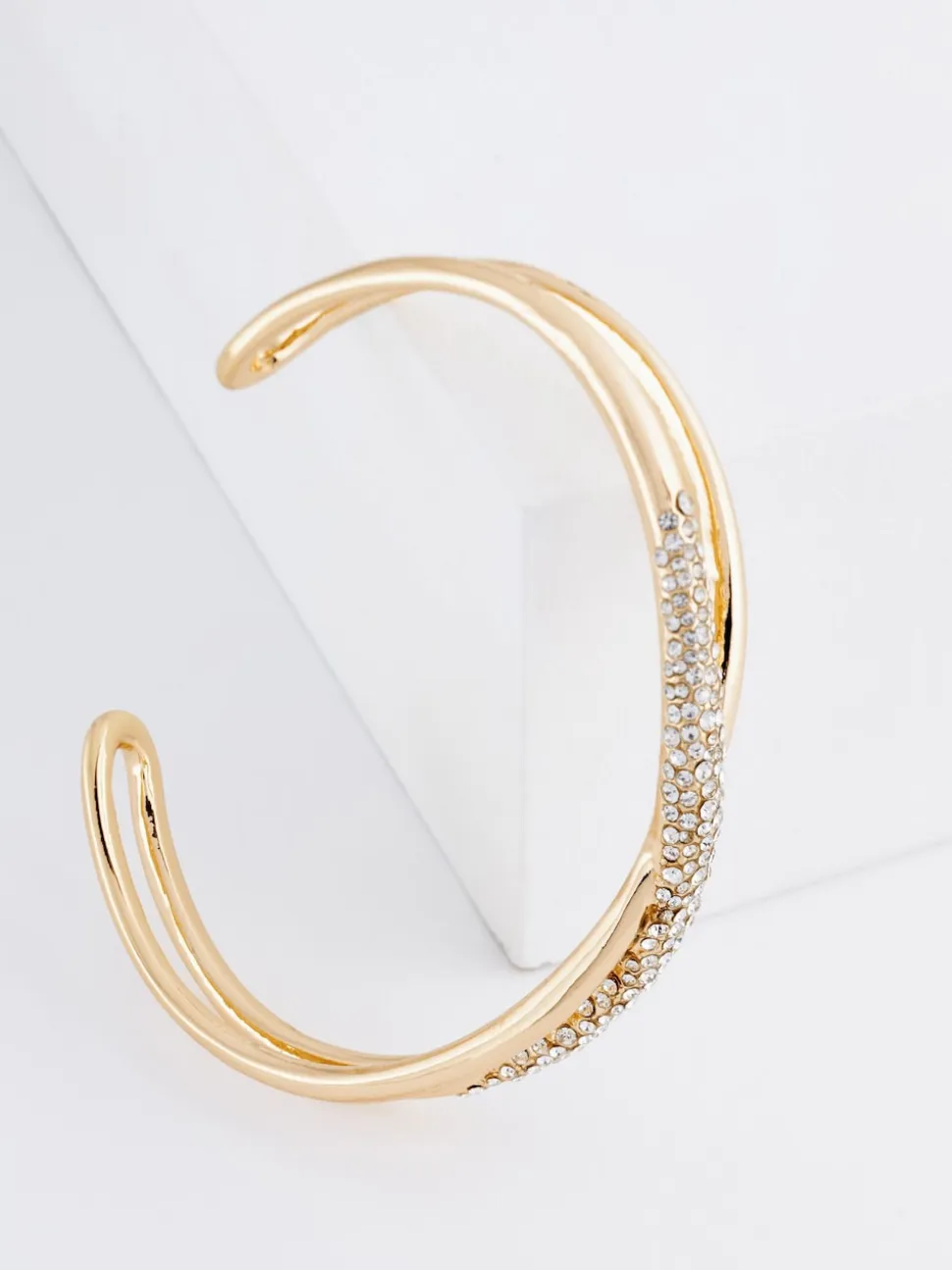 Goudkleurig - Twist Sparkle Cuff Bracelet