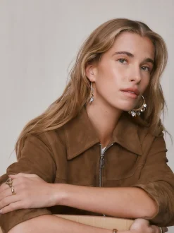 Goudkleurig - Wrapped Charm Drop Hoop Earrings