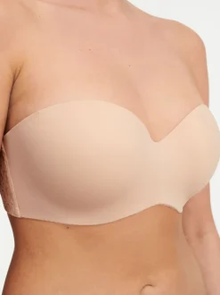Goudkleurig beige - Chantelle Norah - Zacht aanvoelende strapless beha