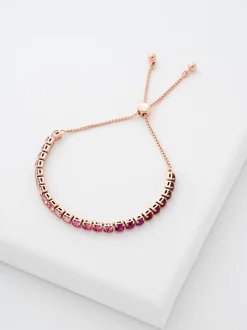 Goudkleurig/rood - Ted Baker Tone Melrah: Iconische kristallen schuifarmband, heldere kristallen