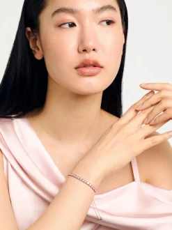 Goudkleurig/rood - Ted Baker Tone Melrah: Iconische kristallen schuifarmband, heldere kristallen