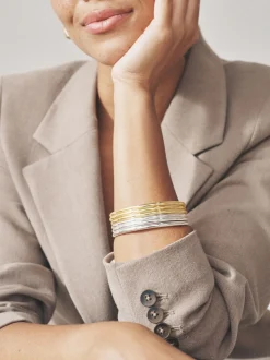 Goudkleurig/zilverkleurig# - Mixed Thin Bangles Pack