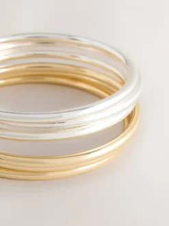 Goudkleurig/zilverkleurig# - Mixed Thin Bangles Pack