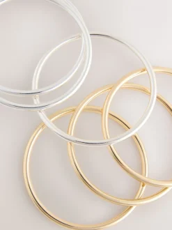 Goudkleurig/zilverkleurig# - Mixed Thin Bangles Pack