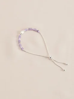Goud/zilver - Halfedelstenen Pully armband