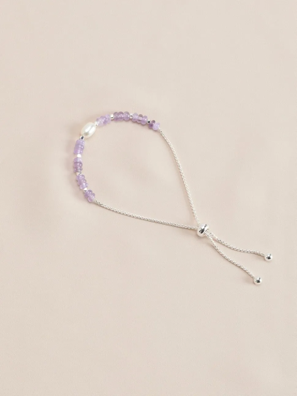 Goud/zilver - Halfedelstenen Pully armband