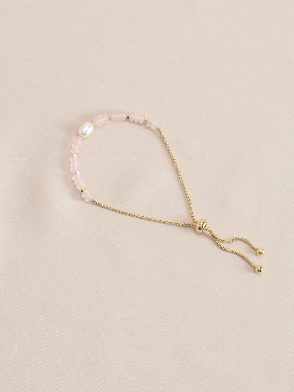 Goud/zilver - Halfedelstenen Pully armband