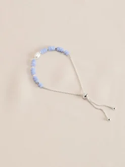 Goud/zilver - Halfedelstenen Pully armband