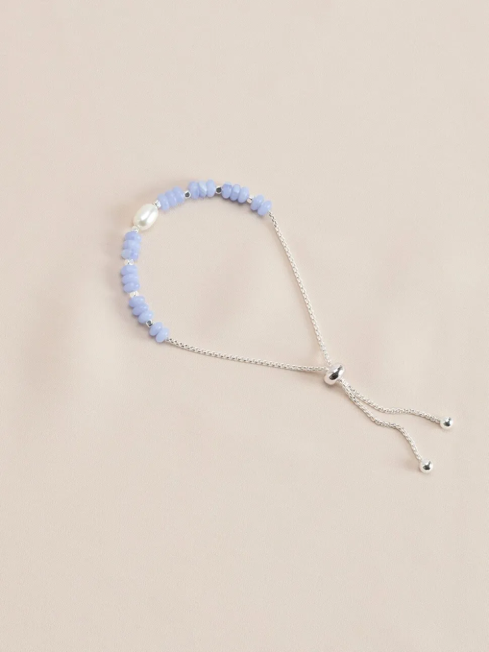 Goud/zilver - Halfedelstenen Pully armband