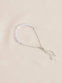 Goud/zilver - Halfedelstenen Pully armband