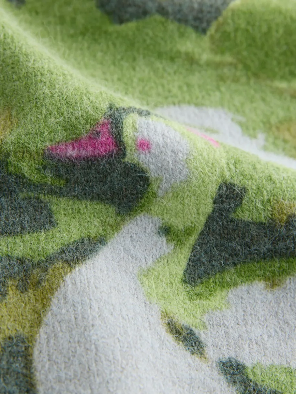 Green Duck Print - Gebreid vest met ronde hals