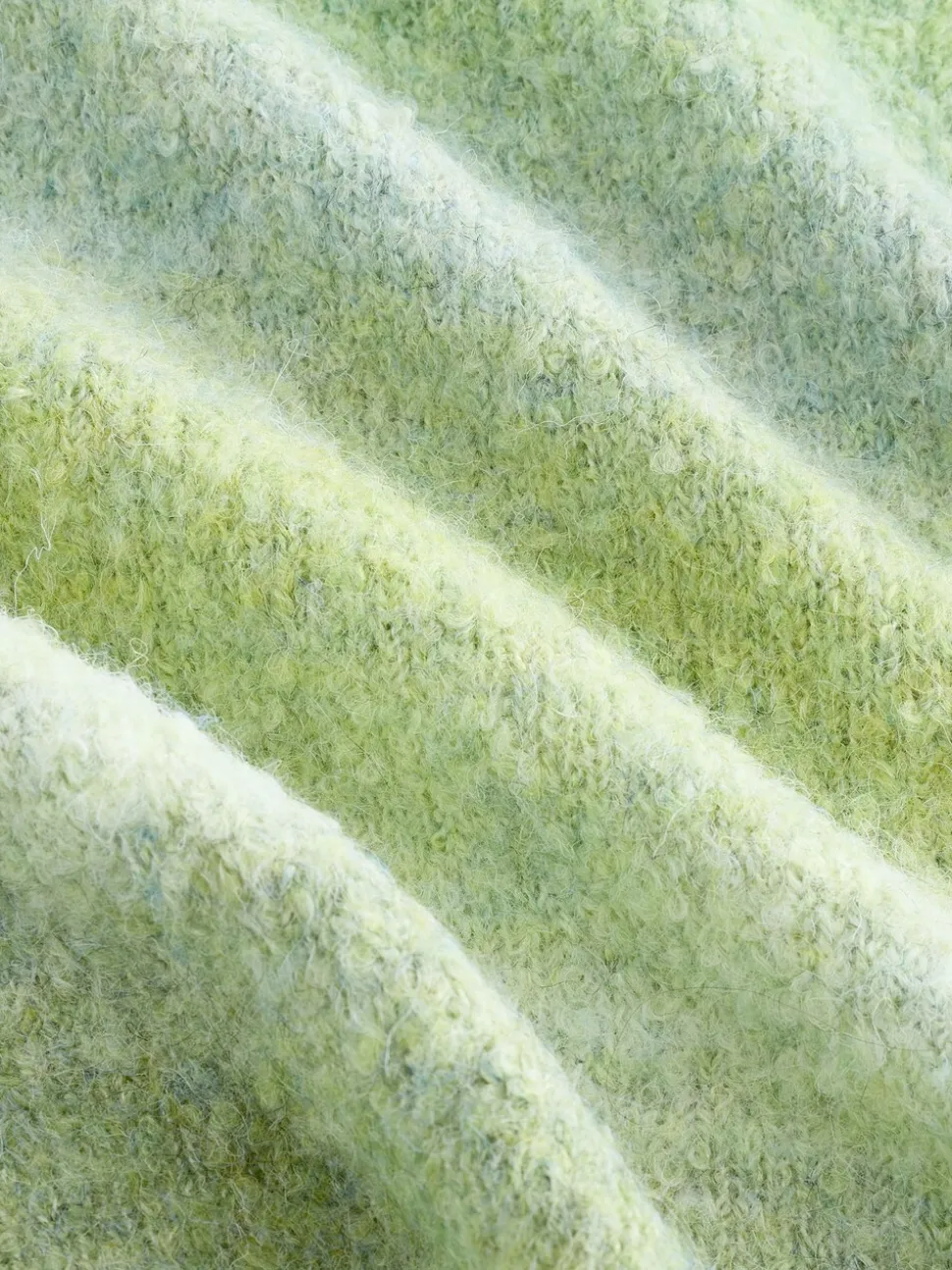 Green Spacedye - Boucle Stand Neck Pocket Jumper