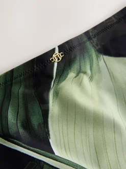 Green/Black Leaf - Bikinibroekjes