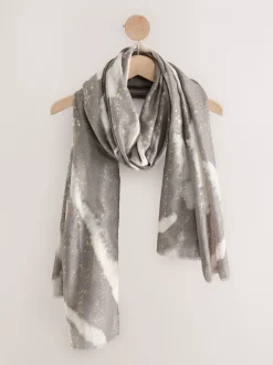 Grey Abstract Foil - Lichte sjaal