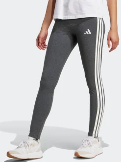 Grijs - adidas Essentials katoenen legging met 3 strepen